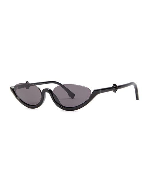 Fendi White Cat-Eye Style Sunglasses