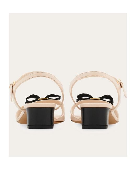 Ferragamo Natural Vara Bow Sandals