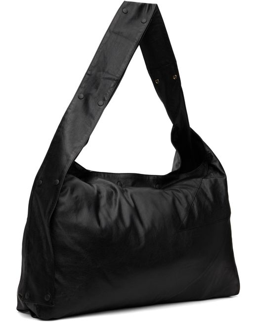 Yohji Yamamoto Black Patchwork Shoulder Bag