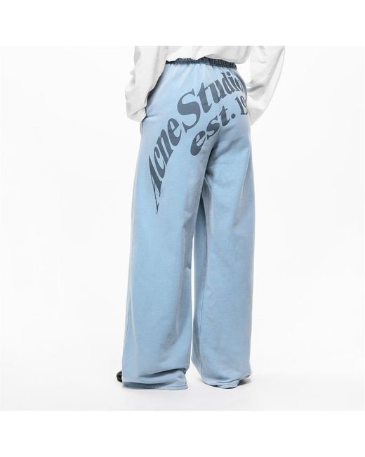 Acne Blue Elastic Waist Track Pants