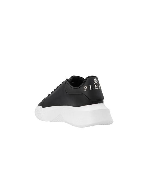 Philipp Plein Black Platform Laced Casual Sneakers for men