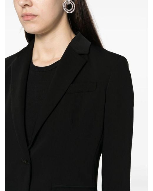 P.A.R.O.S.H. Black Single-Breasted Tailored Blazer