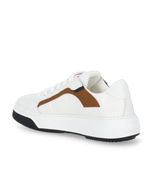 DSquared² White Logo Printed Lace-Up Sneakers for men