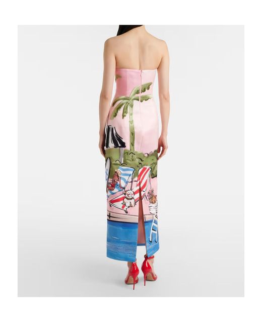 Leo White Ava Beaded Printed Corset Dress