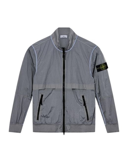 Stone Island Gray Compass-Badge Shell Jacket for men