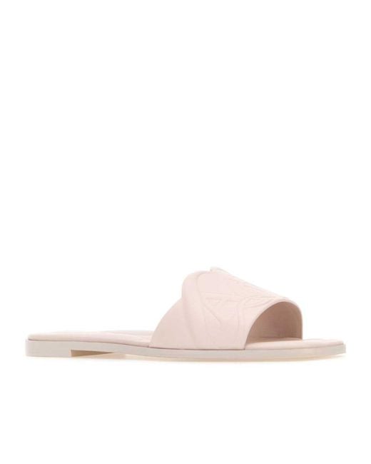 McQueen Pink Seal Slip-On Sandals