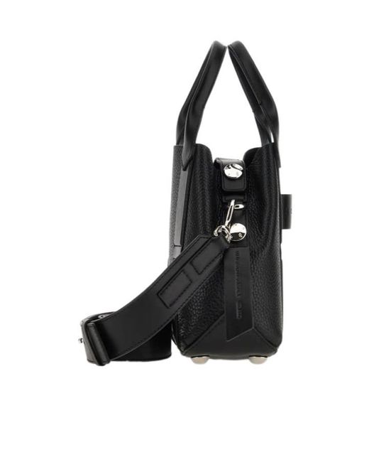 Hogan Black Script Small Shopping Bag