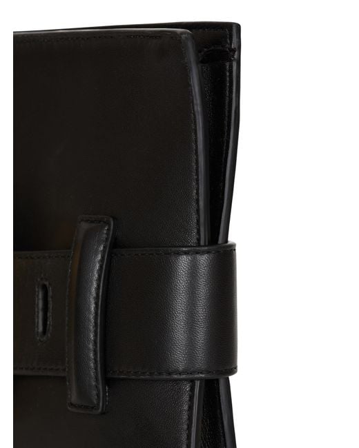 Balmain Black Anthem Buckle Wristlet Bag