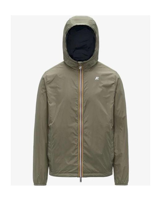 K-Way Blue Packable Hooded Jacket