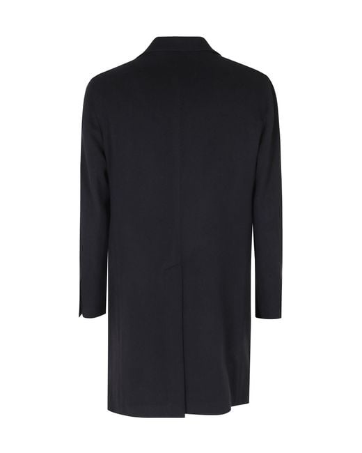 Tagliatore Blue Double-Breasted Coat for men