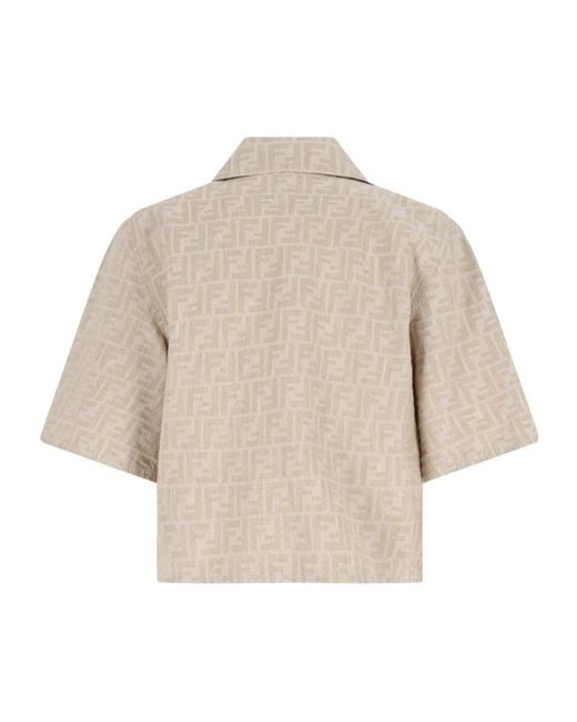 Fendi Natural Ff Chambray Jacket