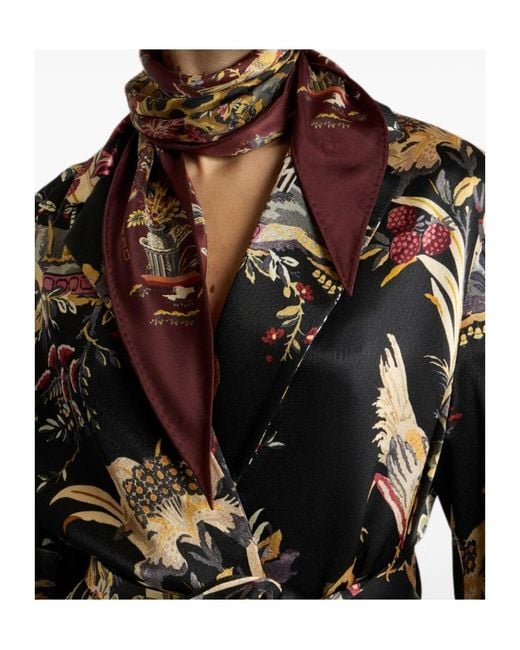 Etro Brown Leopard-Motif Diamond-Shaped Scarf