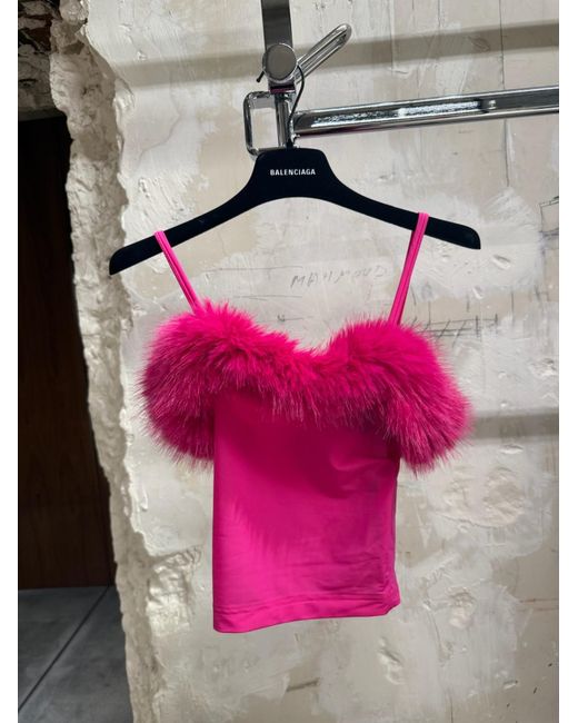 Balenciaga Pink Jersey Tank Top