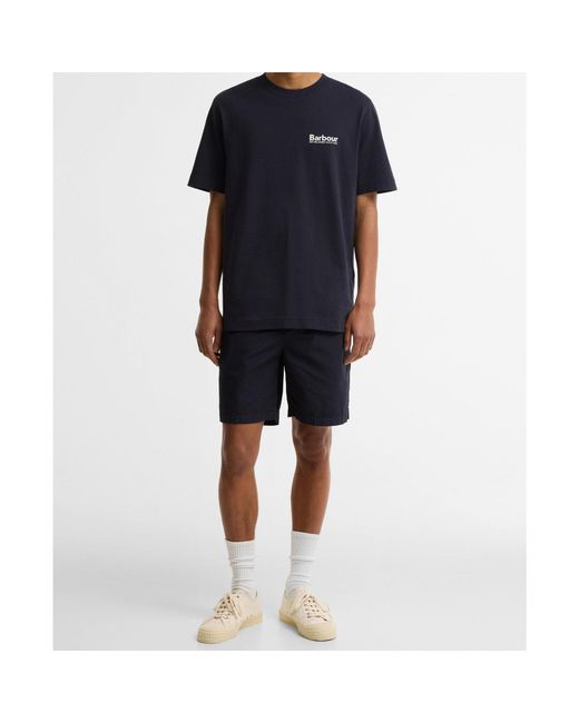 Barbour Blue Logo Short-Sleeve T-Shirt for men