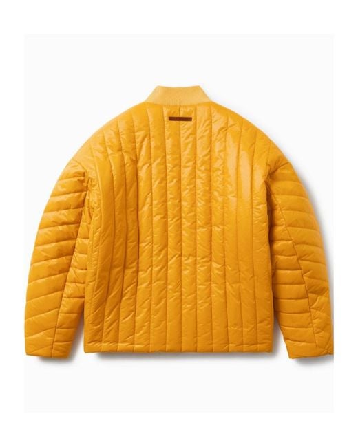 1989 STUDIO Yellow Quilted Zip-Up Coat for men
