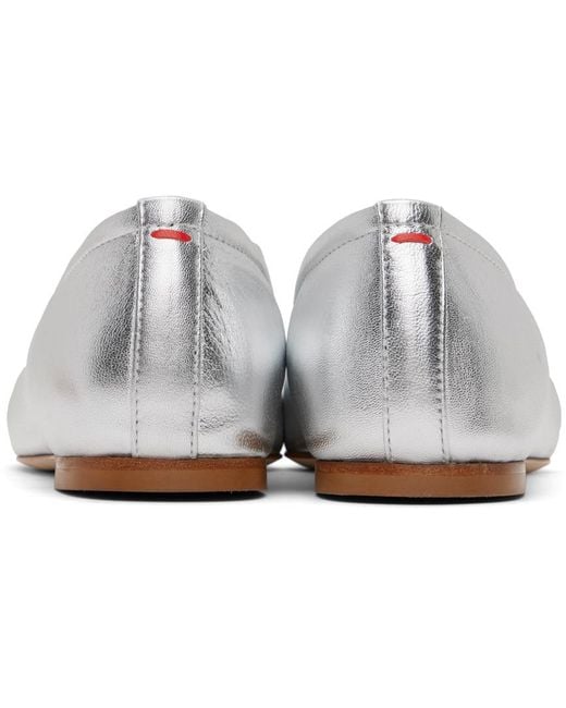 Aeyde White Gabriella Ballet Flats