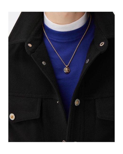 Versace White Medusa Necklace for men