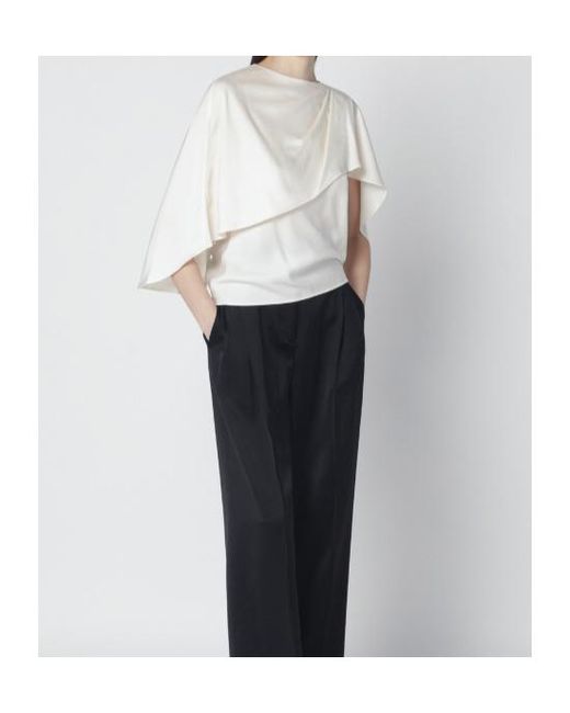 Jonathan Simkhai White Eliora Satin Blouse