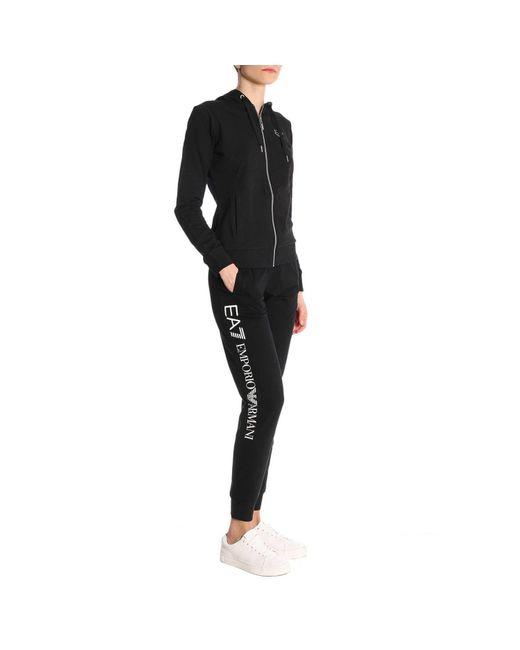 EA7 Black Logo Details Casual Jacket