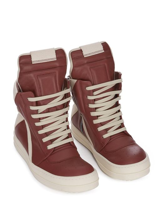 Rick Owens Brown Geobaskets High-Top Sneakers