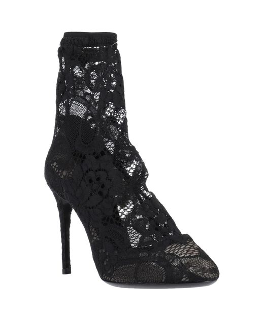 Dolce & Gabbana Black Leather Lining Ankle Boots