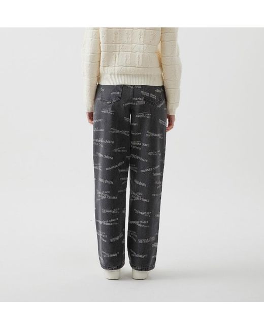 Marissa Chiara Gray Belt Loop Jeans