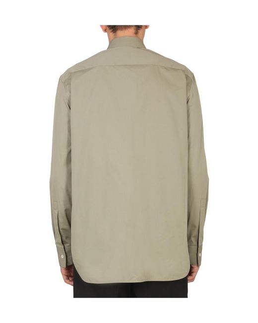 Jil Sander Natural Buttoned Long-Sleeved Shirt for men