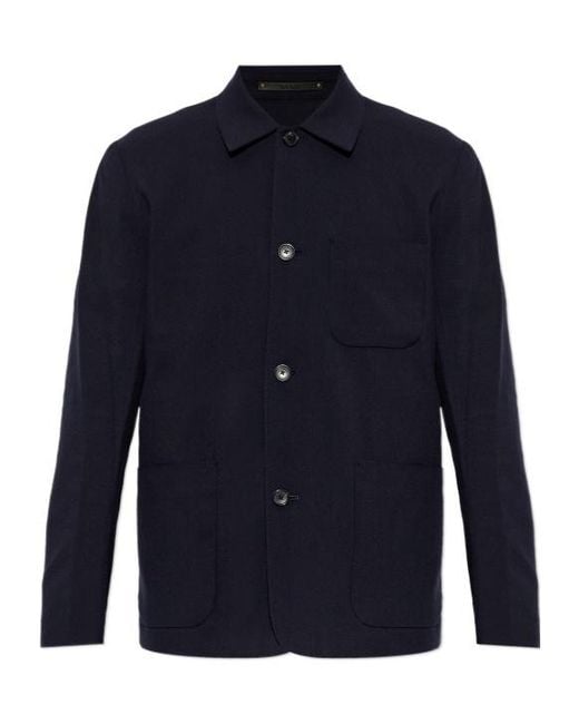 Paul Smith Blue Patch-Pocket Blazer for men