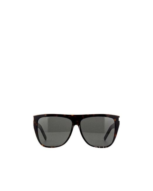 Saint Laurent Black Logo Sunglasses for men