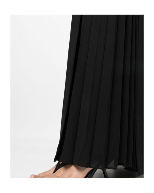 Jonathan Simkhai Black Blossom Pleated Tailored Trousers