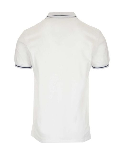 Zegna White Logo-Embroidered Polo Shirt for men