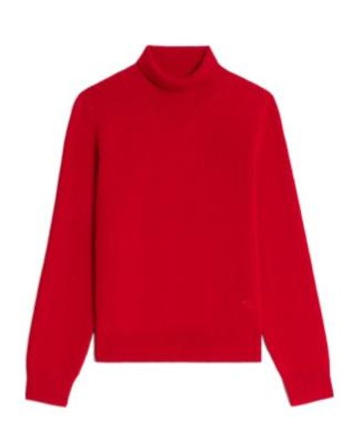 Céline Red Turtleneck Sweater