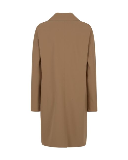 Herno Natural Single-Breasted Long-Sleeved Coat