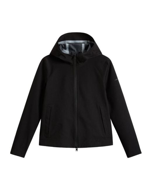 Woolrich Black Waterproof Light Stretch Jacket