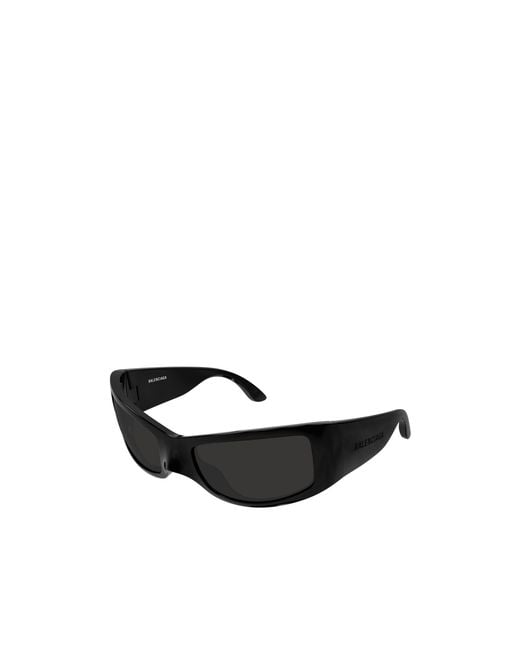 Balenciaga Black Eyewear Geometric Frame Sunglasses for men