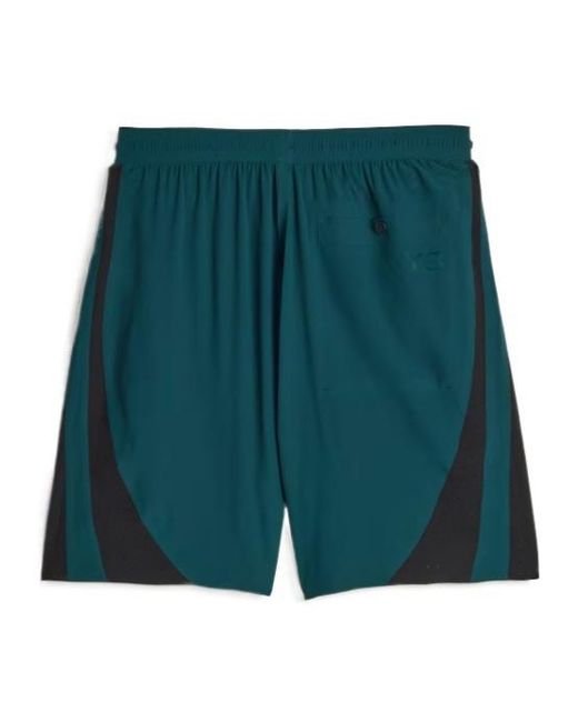 Y-3 Green Colourblock Shorts for men