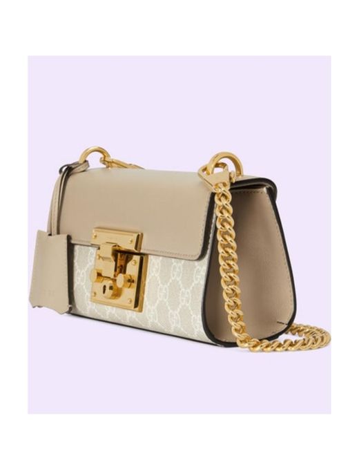 Gucci Natural Padlock Mini Shoulder Bag