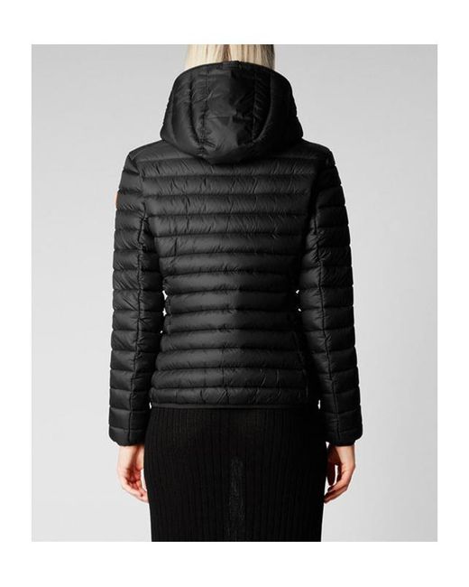 Save The Duck Black Daisy Hooded Puffer Jacket