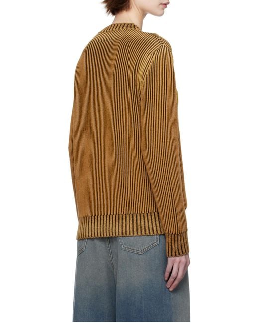 MM6 by Maison Margiela Natural Logo Crewneck Sweater