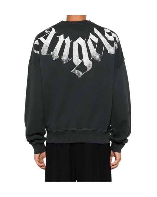 Palm Angels Black Long-Sleeve Sweatshirt for men