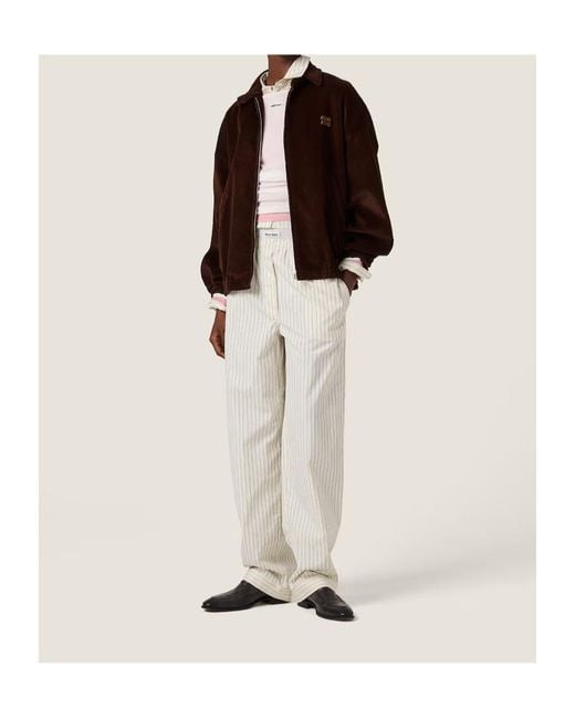 Miu Miu Brown Corduroy Blouson Jacket