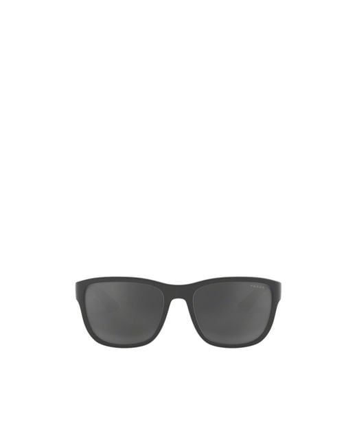 Prada Linea Rossa Metallic Prada Eyewear Square Frame Sunglasses for men