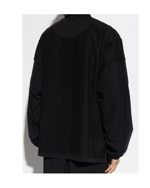 Vetements Black Shut Down Embroidered Sweatshirt for men