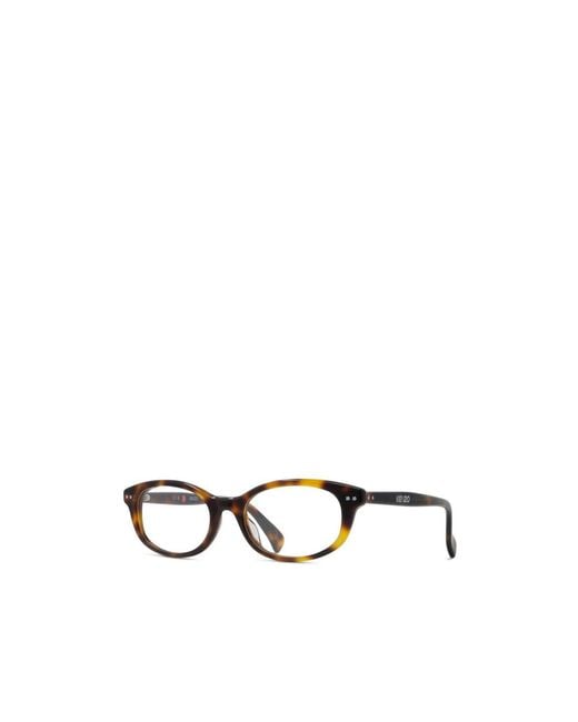 KENZO White Oval Frame Glasses for men