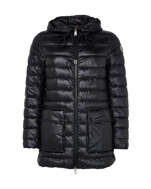 Moncler Black Logo-Stamped Down Jacket