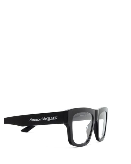 McQueen White Eyewear Square Frame Glasses for men