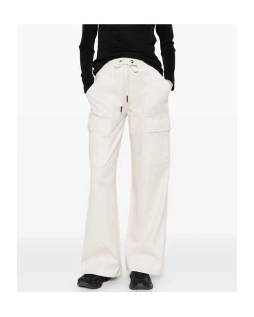 Moncler White Drawstring Cargo-Pocket Trousers