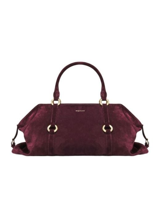 Alexander McQueen Purple Farringdon Medium Tote Bag