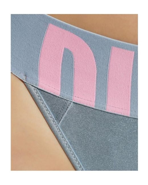 DIESEL Blue Lolita-D-Pop Metallic Bikini Bottom