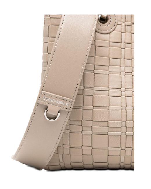 Emporio Armani Natural Woven Tote Bag